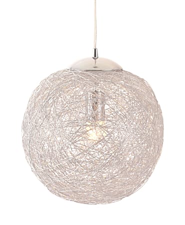 Zuo Modern Opulence Ceiling Lamp, 11-4/5"W, Aluminum Shade/Chrome Base