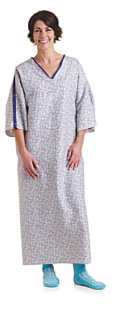 Medline Healing Colors Collection IV Gowns, 3X, Tranquility, Pack Of 12