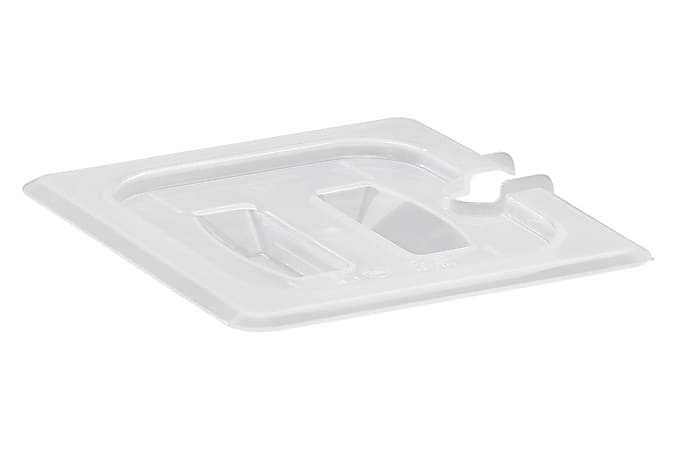 Cambro Translucent 1/6 Food Pan Lids With Notched Handles, Pack Of 6 Lids