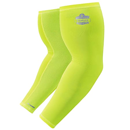 Ergodyne Chill-Its® 6690 Cooling Arm Sleeve, X-Large, Lime