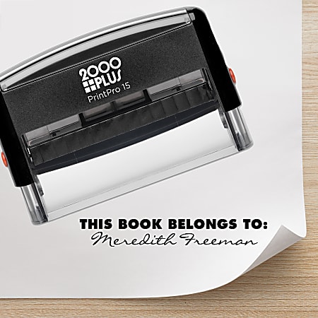 Custom 2000Plus&reg; PrintPro&trade; 15P, Rectangle Self-Inking Stamp, 5/16" X 2-11/16"
