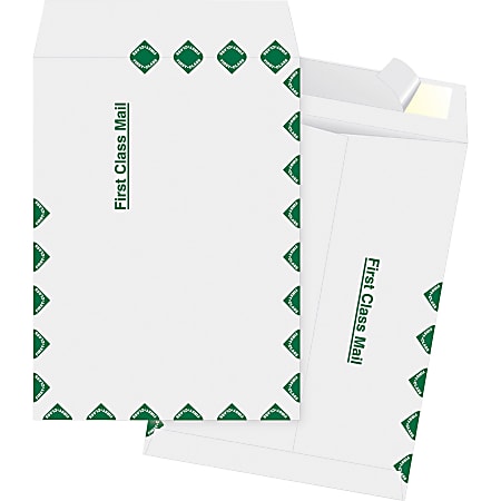 Business Source DuPont Tyvek Catalog Envelopes - Document - 9" Width x 12" Length - Peel & Seal - Tyvek - 100 / Box - White