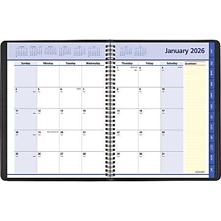 AT-A-GLANCE 2026 Appointment Book Planner, Monthly - View #6