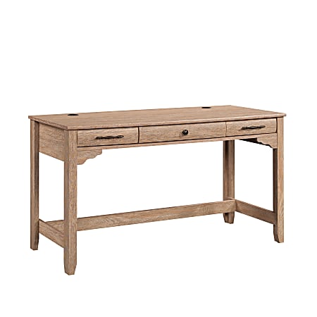 Sauder® Rollingwood 54"W Writing/Computer Desk With Keyboard And Storage Drawers, Brushed Oak