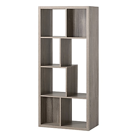 Homestar North America 7-Compartment Bookcase, Gray