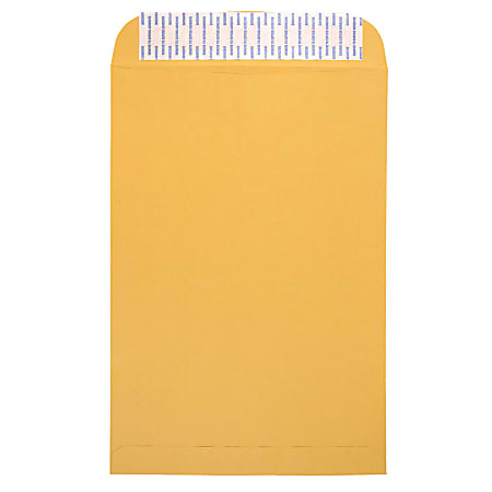 JAM Paper® Open-End 12-1/2" x 18-1/2" Envelopes, Peel & Seal Closure, Brown Kraft, Pack Of 250 Envelopes