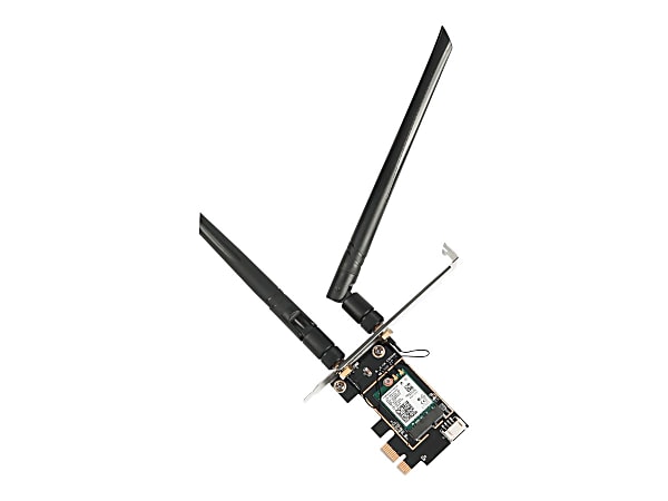 SIIG WiFi 6 Dual Band Ethernet PCIe Card - AX3000 - Network adapter - PCIe 2.1 low profile - Bluetooth 5.0, 802.11ax - black
