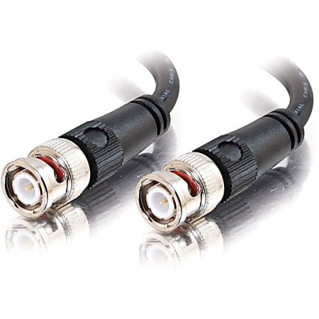 C2G 6ft 75 Ohm BNC Cable - BNC Male - BNC Male - 6ft - Black