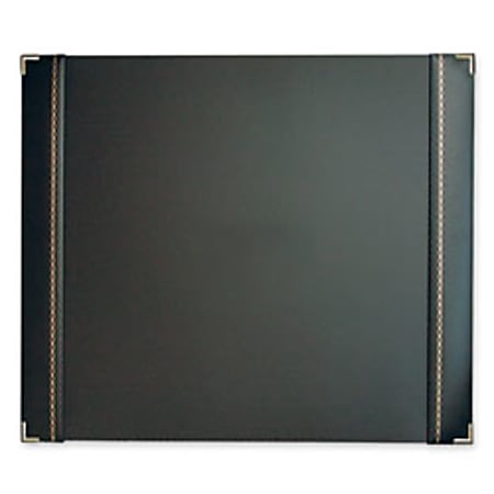 Artistic Leather Desk Pad, 20" x 36", Black