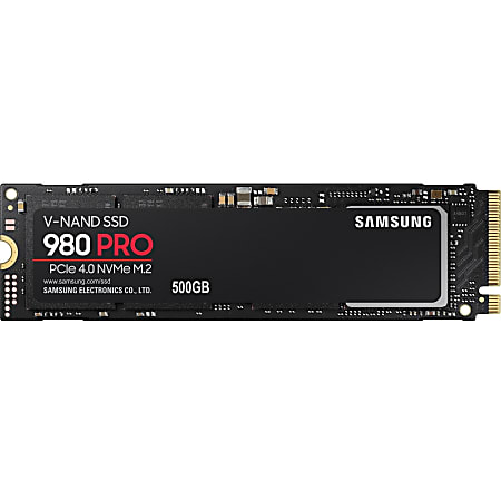 Samsung 980 PRO MZ-V8P500B/AM 500 GB Solid State Drive - M.2 2280 Internal - PCI Express NVMe (PCI Express NVMe 4.0 x4) - Desktop PC, Notebook Device Supported - 6900 MB/s Maximum Read Transfer Rate - 256-bit Encryption Standard - 5 Year Warranty