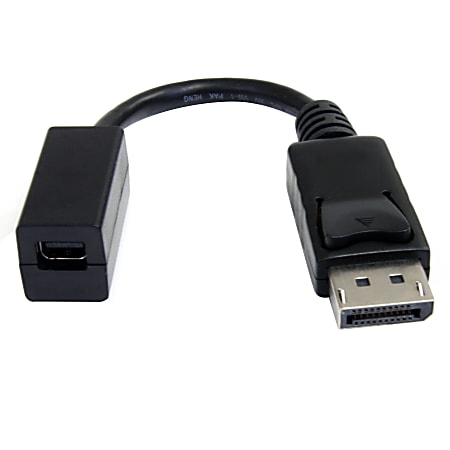 StarTech.com 6in (15cm)Port to MiniPort Cable, 4K x 2K Video, DP Male to Mini DP Female Adapter Cable, DP to mDP 1.2