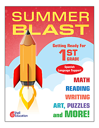 Shell Education Summer Blast Spanish Workbook Printed Book - Book - Grade K-1 - Spanish, English