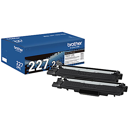 Brother TN-227 High-Yield Black Toner Cartridges, Pack Of 2, TN-227BK