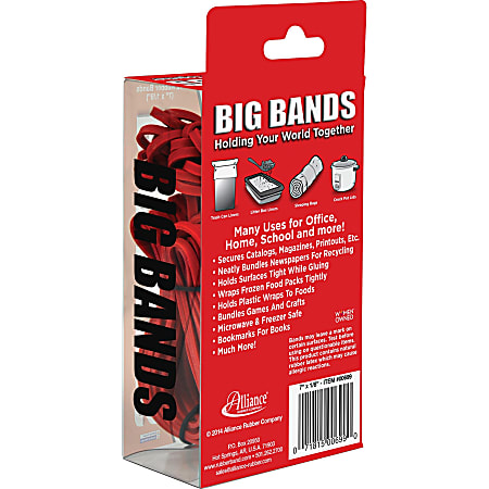  Large Rubber Bands RED Size #64 (3-1/2 x 1/4 inches) 8000pcs  (1 pound per box) - Rubber bands For Office, Commercial, Store, Home,  Kitchen, Industrial, Money, Electrical Use by EcoQuality : Office Products