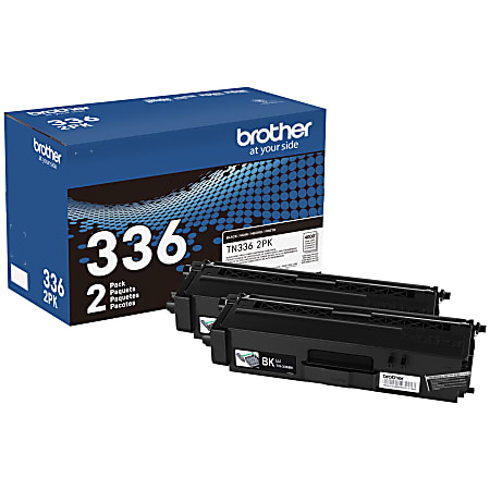 Brother® TN-336 Black High Yield Toner Cartridges, Pack Of 2, TN-336BK