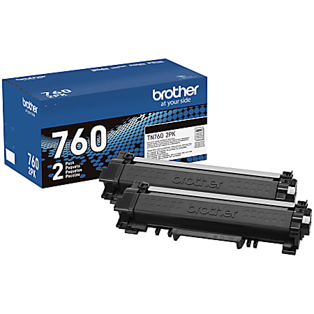 Brother Genuine High-Yield Black Toner Cartridge Twin Pack TN7602PK