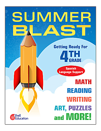 Shell Education Summer Blast Spanish Workbook Printed Book - Book - Grade 3-4 - Spanish, English