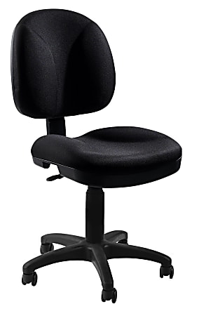 National Public Seating Comfort Ergonomic Fabric Mid-Back Task Chair, 39"H, Black