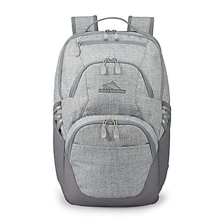 High Sierra Swoop Backpack With 17 Laptop Pocket Silver - Office Depot