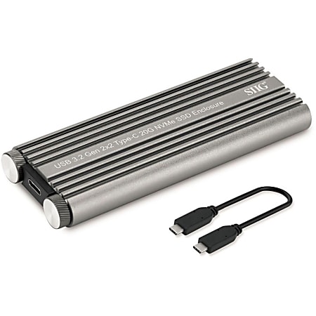 USB 3.2 Gen 2x2 Type C M.2 PCIe NVMe SSD Enclosure  Ultra Fast 20G Data Transfer Rate