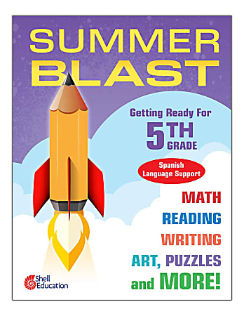 Shell Education Summer Blast Spanish Workbook Printed Book - Book - Grade 4-5 - Spanish, English