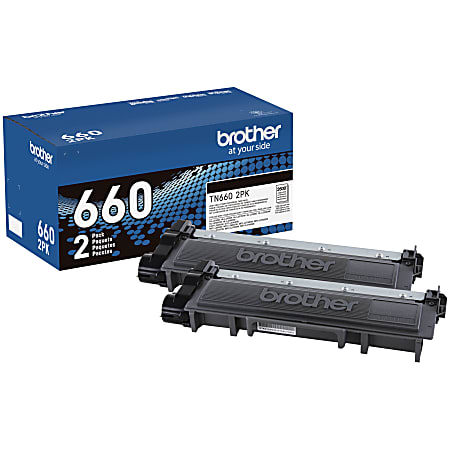 Brother® Genuine High-Yield Black Toner Cartridge Twin Pack, TN6602PK