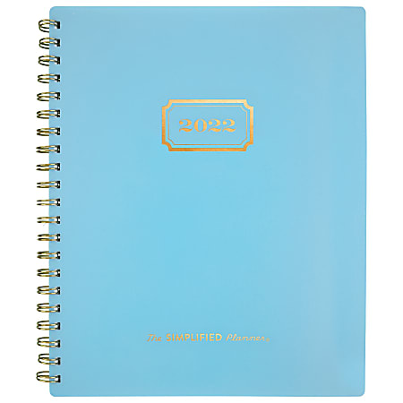 AT-A-GLANCE® Simplified By Emily Ley Weekly/Monthly Planner, Letter-Size, Carolina Blue, January To December 2022, EL73-905