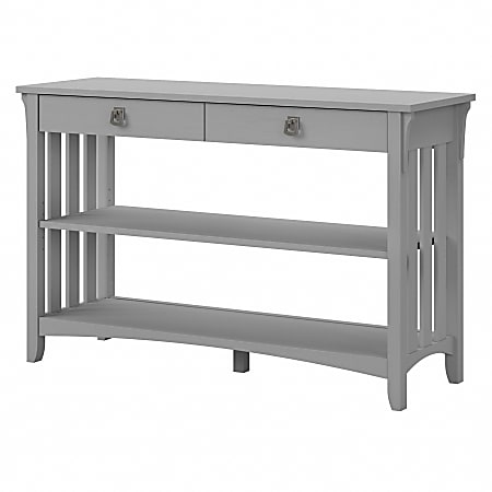 Bush® Furniture Salinas Console Table With Drawers And Shelves, Cape Cod Gray, Standard Delivery