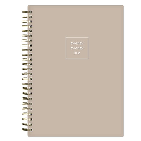 2026 Blue Sky Weekly/Monthly Planner, 5-7/8” x 8-5/8", Oat, January To December, 155687