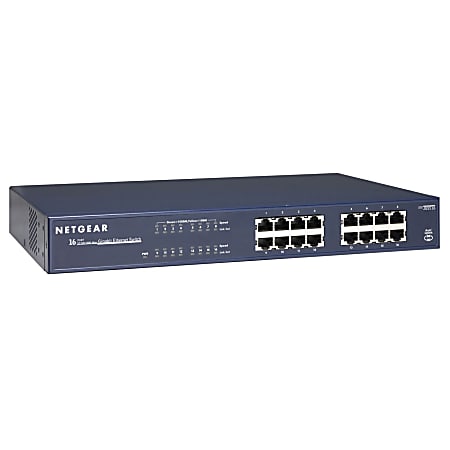 NETGEAR 16-Port Gigabit Unmanaged Switch, JGS516 - 16 x 10/100/1000Base-T