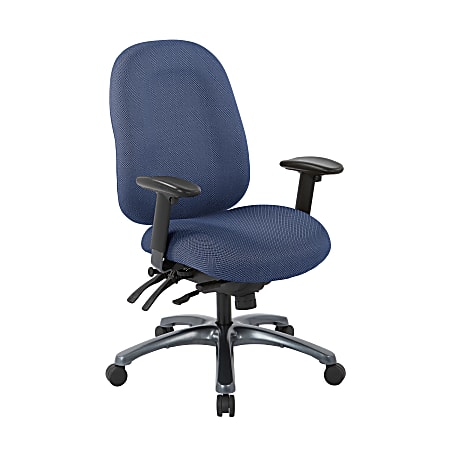 Office Star™ Multi-Function High-Back Fabric Task Chair, Blue