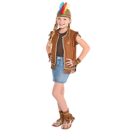 native american dress Girl's Costume Native American Dress Pow Wow includes a dress and headband GB-NAT00046-02 Black Native Tribes Pattern