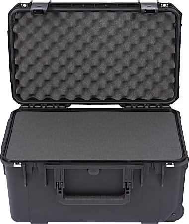 SKB Cases i Series Protective Case With Cubed Foam And Wheels, 20" x 11-1/2" x 10-1/2", Black