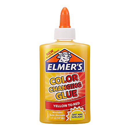 Elmer's® Color Changing Washable Liquid Glue, 5 Oz, Yellow to Red