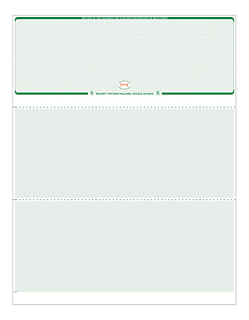 Custom Laser-Enhanced Security Checks, Blank Check Stock, 8 1/2" x 11", Box Of 500 Checks