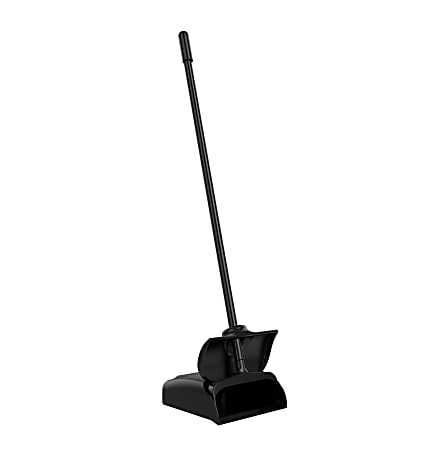 Gritt Commercial Closed-Lid Lobby Dust Pan, 35” x 10-7/16”, Black