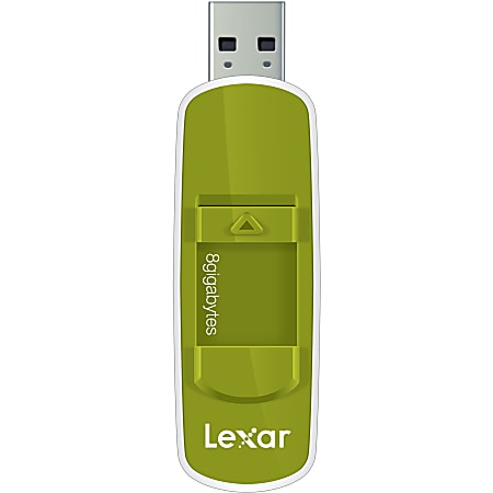 Lexar 8GB JumpDrive S70 USB2.0 Flash Drive - 8 GB - USB 2.0 - 28 MB/s Read Speed - 10 MB/s Write Speed - Green - 2 Year Warranty