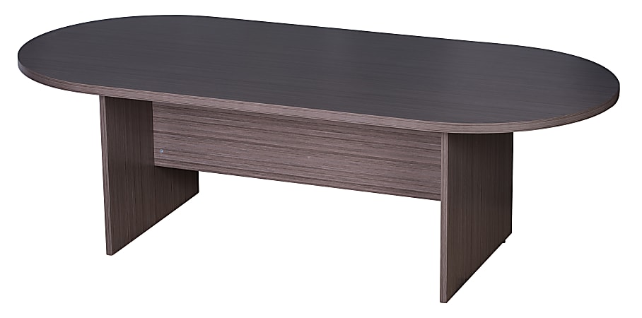 Boss Office Products 71"W Wood Race Track Conference Table, Driftwood