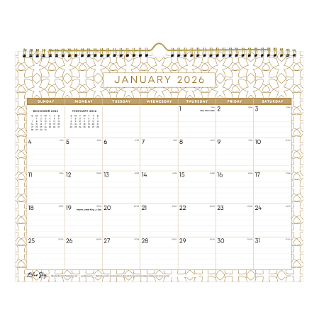 2026 Blue Sky Monthly Wall Calendar, 15” x 12”, North, January To December, 155663