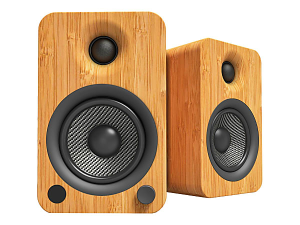 Kanto YU4 - Speakers - bookshelf - wireless - Bluetooth - 140 Watt (total) - 2-way - bamboo