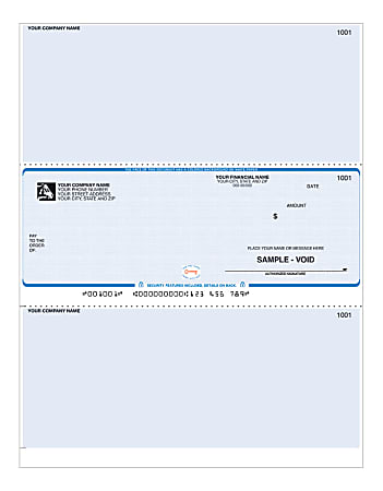 Custom Laser Enhanced-Security Multipurpose Checks for Sage 50 U.S., 8-1/2" x 11", Box of 250