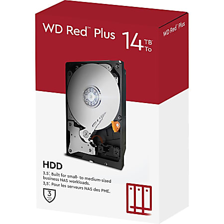 WD Red Plus, 14 To, Disque dur SATA 600, WD140EFGX, 24/7, AF