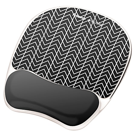 Fellowes® Photo Gel Mouse Pad And Wrist Rest With Microban®, Chevron Pattern