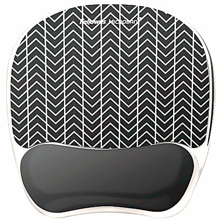 Fellowes Photo Gel Mouse Pad And Wrist Rest With Microban Chevron ...