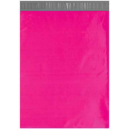 Partners Brand 14-1/2" x 19" Poly Mailers, Pink, Case Of 100 Mailers