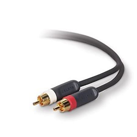 Belkin PureAV RCA Audio Cable - RCA Male - RCA Male - 6ft - Dark Gray
