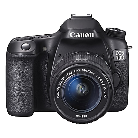 Canon EOS 70D 20.2 Megapixel Digital SLR Camera With Lens, Black