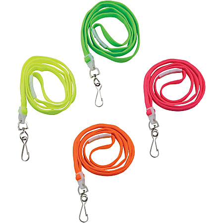 Advantus Neon Breakaway Lanyard - 12 / Pack - 0.5