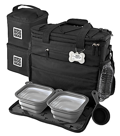 Overland Dog Gear Rolling Week Away Bag, 14"H x 7-1/2"W x 16"D, Black