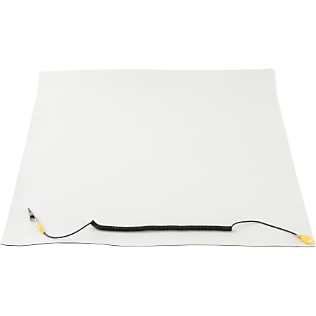 Rosewill RTK-ASM Anti-Static Mat - Computer Equipment - 23.60" Length x 23.60" Width - Square - Polyvinyl Chloride (PVC), PVC Foam - Ivory, Black